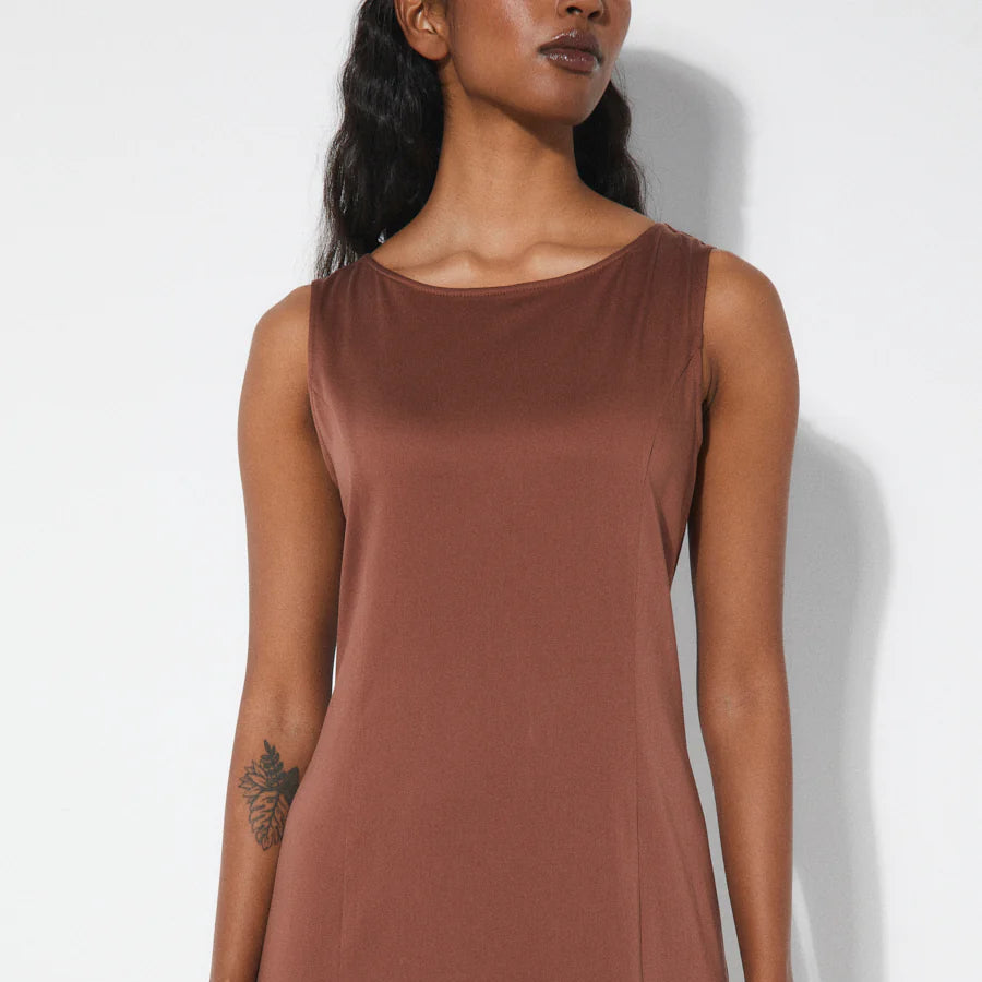 Zero Dress, Red Brown