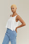 Cropped Tank, Sunset Coral Heathered