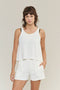 Cropped Tank, Sunset Coral Heathered