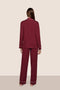 Gisele Long PJ Set, Bordeaux/Ivory