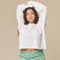 Cropped Long Sleeve Tee, Navy