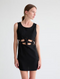Otilia Linen Dress, Black