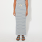 Ribbed Skirt, Blue Stripe