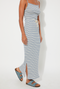 Ribbed Skirt, Blue Stripe