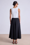 Primavera Drape Skirt, Black