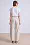 Bari Crop Trouser, Striped Flax