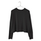 Long Sleeve Boxy Tee, Black