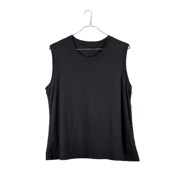 Cropped Muscle Tee, Black