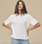 Silverlake Cropped Tee, Washed White