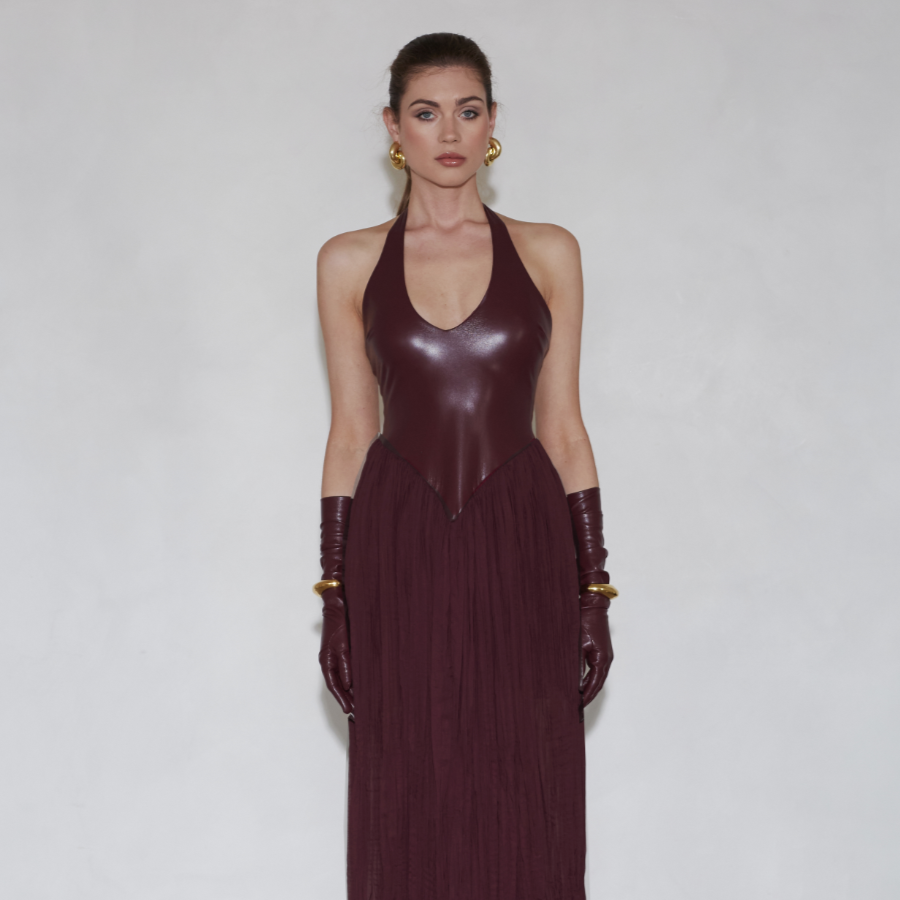 Rowena Dress, Bordeaux
