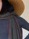 Cashmere Scarf, Forest Green & Burgundy