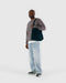 Horizontal Zip Duck Bag, Navy Green Check