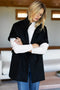 Layering Jacket, Black Wool Cashmere