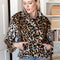 Short 60s Coat, Leopard Fur