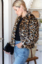 Short 60s Coat, Leopard Fur