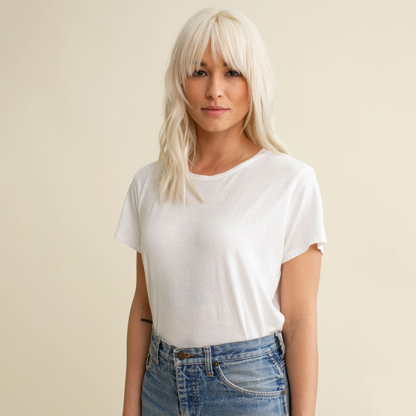 Ojai Tee, Washed White