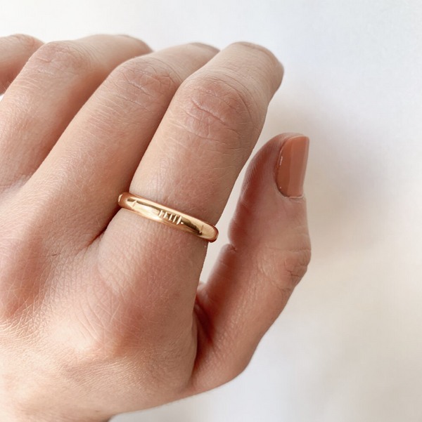 Boyfriend Notch Ring, Gold