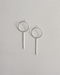 Sphere Drop Earrings, Silver