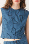Interval Top, Marine Print