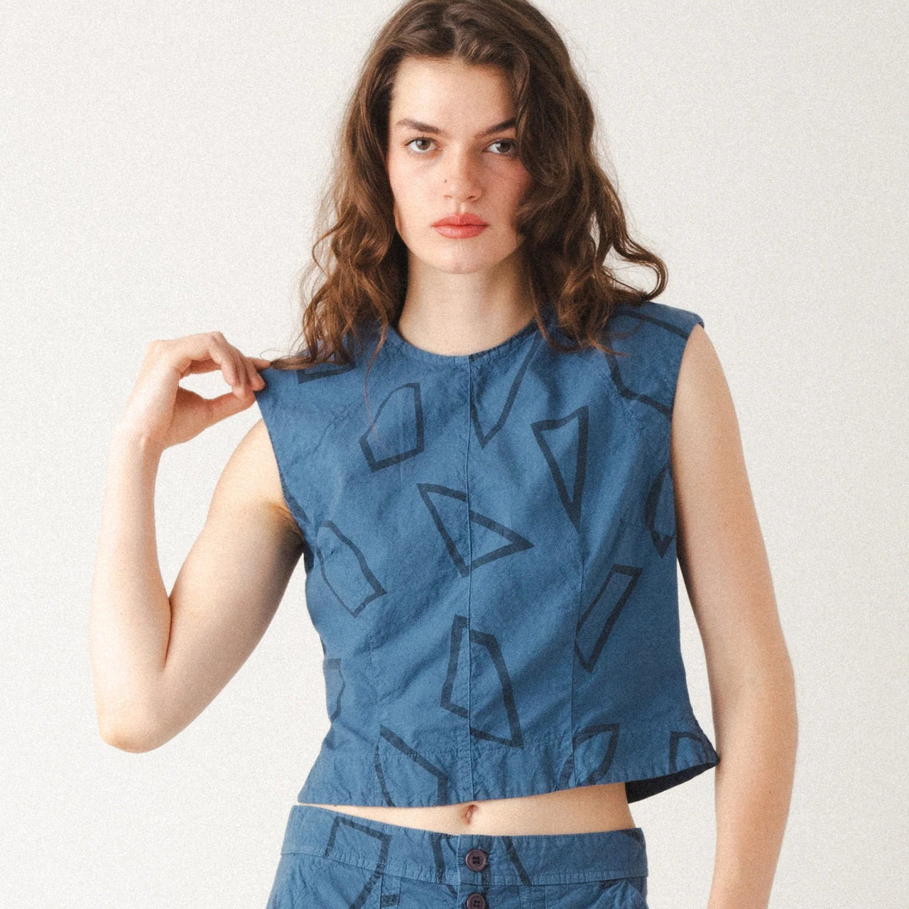 Interval Top, Marine Print