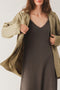 Satin Blazer, Khaki