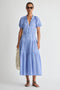 Mazza Maxi, Microstripe Blue & Cream