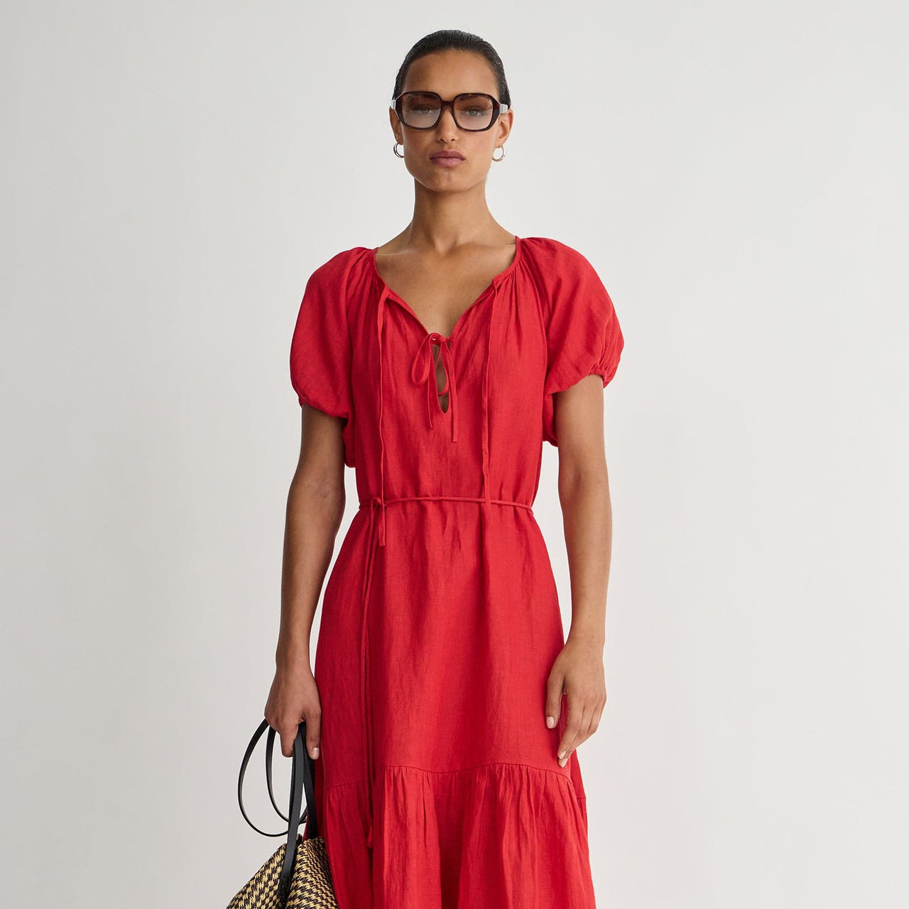 Dita Front Tie Maxi, Racing Red