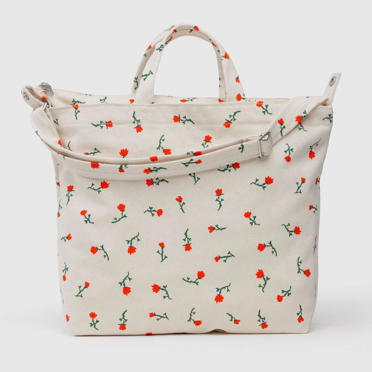 Horizontal Zip Duck Bag, Painted Wildflower