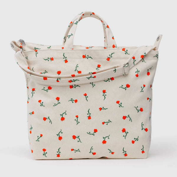 Horizontal Zip Duck Bag, Painted Wildflower