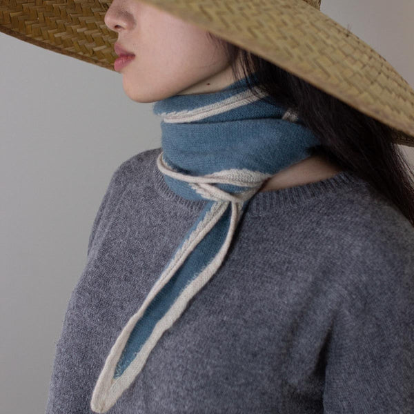Austen Cashmere Scarf, Light Blue