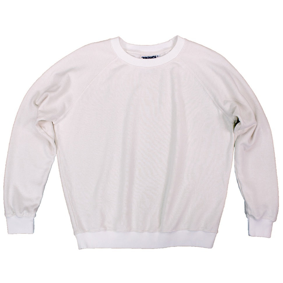 Bonfire Raglan Sweatshirt, Washed White