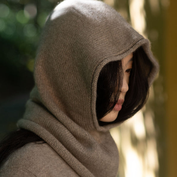 Cashmere Balaclava, Taupe
