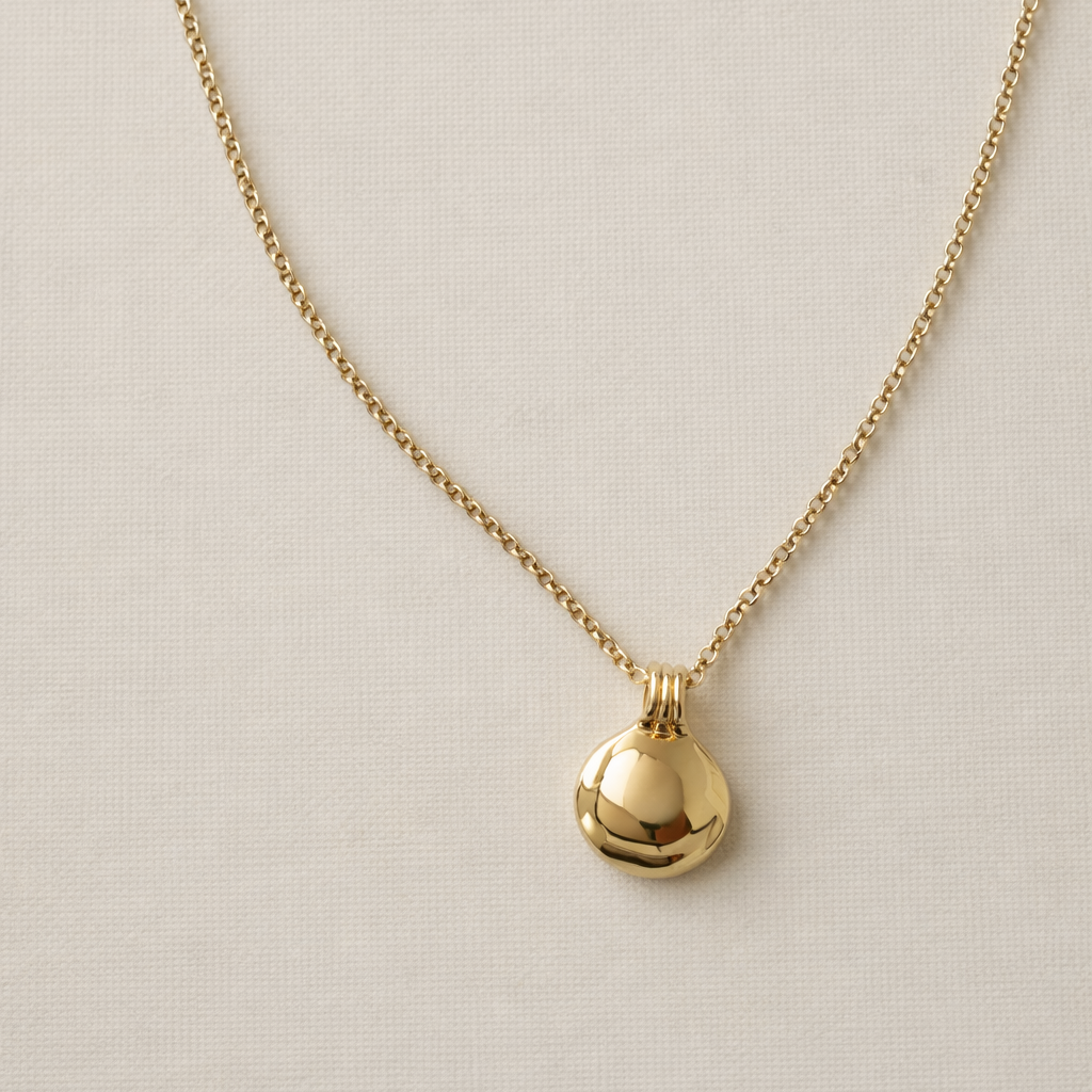 Forma Circle Pendant Necklace | 14k Vermeil