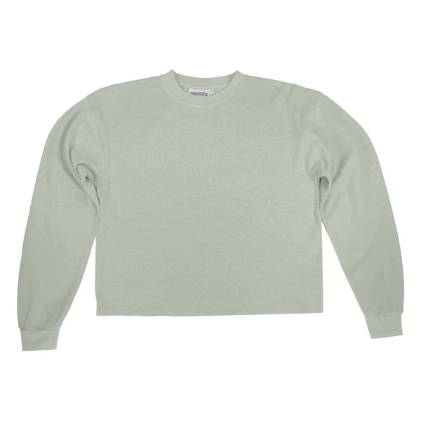 Cropped Long Sleeve Tee, Agave Green