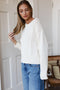 Cozy Cotton Sweater, Ivory Organic