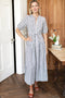 Lucy 4 Basque Dress, Aradonis Stripe Storm Grey