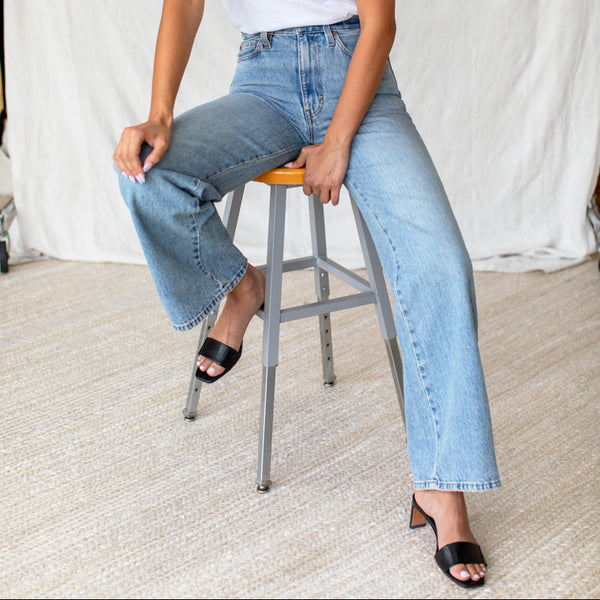 Perfect Wide Leg, Washed Indigo