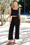 Roma Top 2, Black Linen