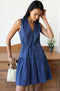 Basque Sundress Short, Blue Indigo