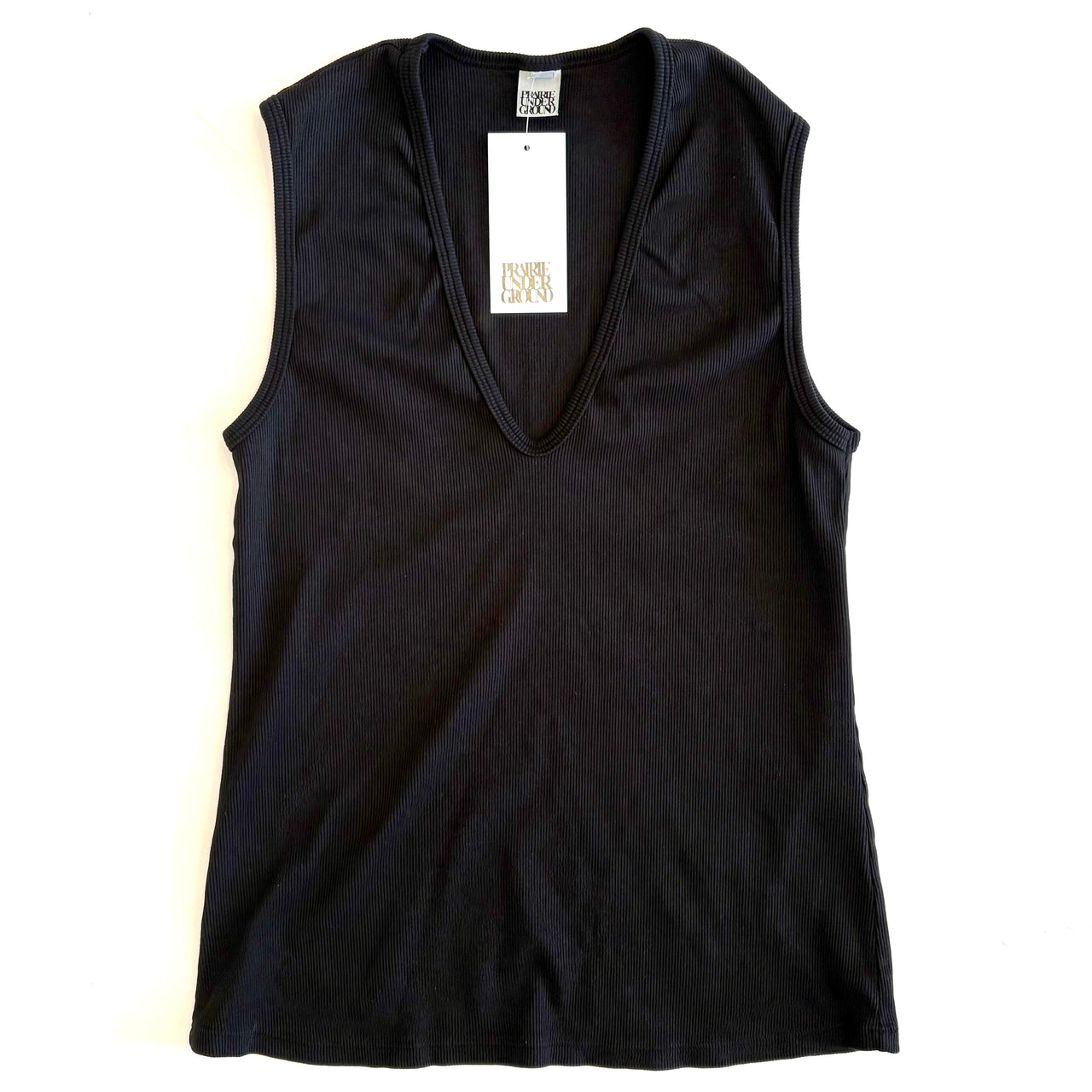 Sleeveless Soft V, Black