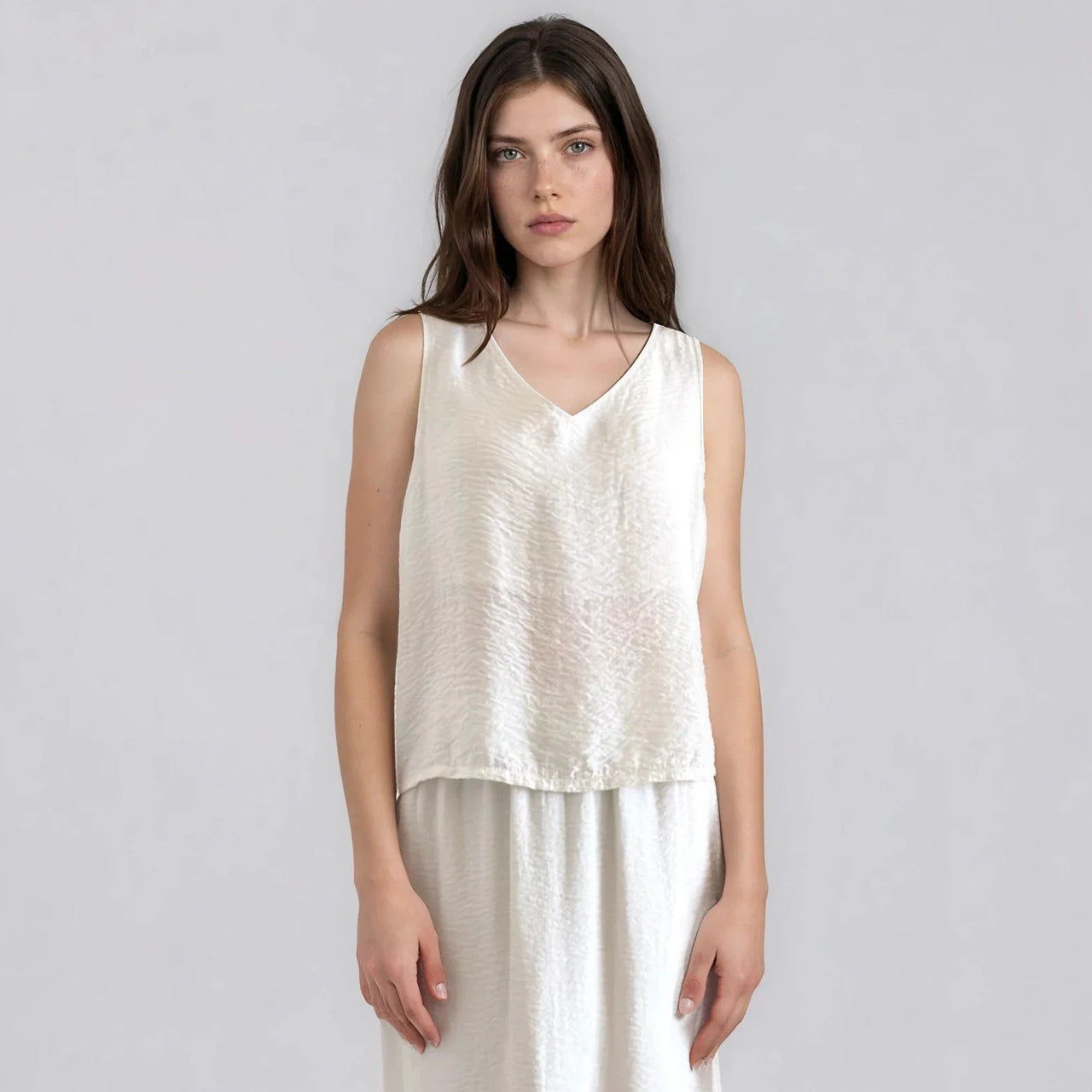 Crinkled Tank, Natural