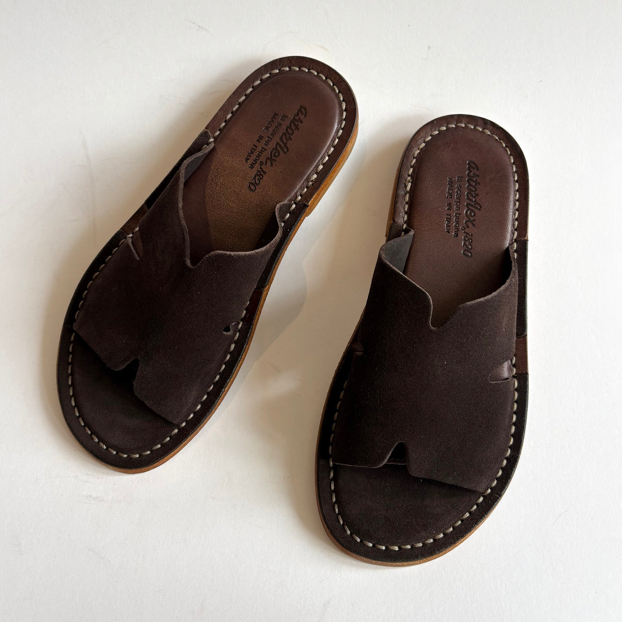 Suede Sandal, Chocolate