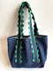 Medium Tote, Green Scallop