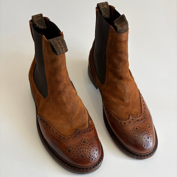 Wingtip Chelsea Boot, Brown