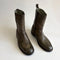 Leather Ankle Boot, Grey-Green