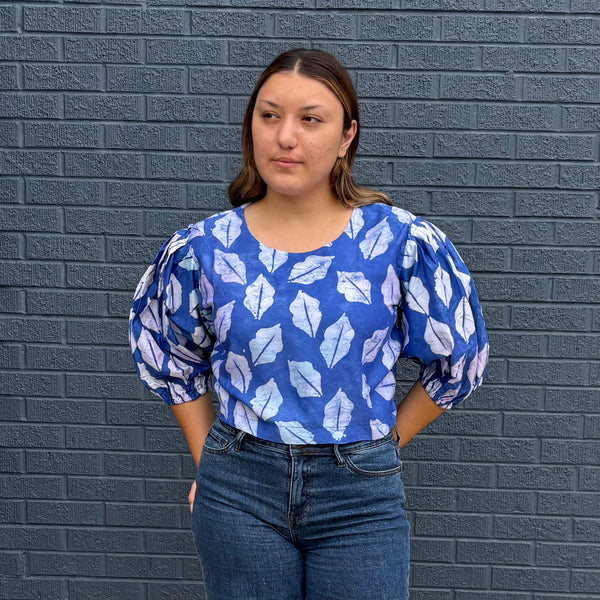 Adire Lip Print Top