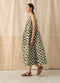 Block Print Sleeveless Dress, Olive