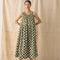 Block Print Sleeveless Dress, Olive