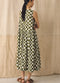 Block Print Sleeveless Dress, Olive