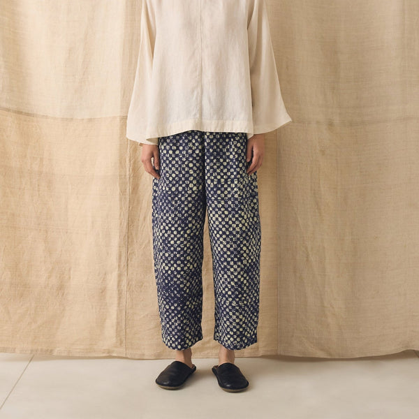 Batik Cook Check Pants, Provencal Blue